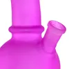 Stralende paarse tinten: 8,3-inch gebogen glazen waterpijpwaterpijp met verspreide downstem en percolator - 14 mm vrouwelijk gewricht