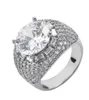 18K gold fill diamond Ring men's fashion hip hop ring Lab diamond size 8 9 10 11 12