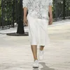 Men's five-quarter pants casual pants loose summer fashion show custom youth pocket iron-free mid-rise straight shorts 220613