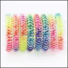 Elastici per capelli Gioielli Bambini Ragazza Colorf Cavo telefonico Cravatta Ragazze Elastici per capelli Anello Corda Bracciale Stretch S Dhosq