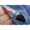 Męskie kurtki męskie streetwearu luźne jean płaszcze zamka mody męskie dżins 220823
