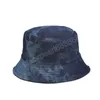 Wzorzyste dżinsowe umyte wiadro kapelusz z boku unisex bob czapki hip hop gorros mężczyzn kobiety panama czapka na plażę wędkarstwo na zewnątrz sunhat