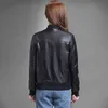 Lautaro Spring Short Leather Bomber Jacket Kvinnor Fashion Svart Mjukt ljus Faux Läderjackor för kvinnor med långärmad 7xl L220801