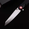 Nuovo coltello pieghevole Flipper H7191 440B Lama Tanto satinata G10 con manico in lamiera di acciaio inossidabile Cuscinetto a sfere Coltelli a cartella tascabili ad apertura rapida