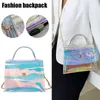 Daily Transparente Compras Crossbody Bags Mulheres Laser Chain Design Bolsas De Ombro Pequeno Único Strap Messenger Flap Bags G220420