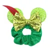 Mouse Ear Girl's Velvet Scrunchies Fashion Donne Capel Bands Accessori per capelli fatti a mano Capovolta