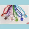 Pendant Necklaces Pendants Jewelry Fashion 6Color Handmade Murano Lampwork Glass Mixed Color Flower In The Eleph Dhrvd