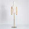 1/2 Женский швейный манекен для одежды, Busto Dress Form Stand1: 2 Деревянный базовый бюст, L Can Can.