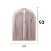 5 pièces vêtements suspendus cache-poussière vêtement robe costume manteau sacs de rangement 100% Transparent garde-robe lavable sac de vêtements 220427