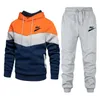 Erkek Set Sıradan Sonbahar Kapüşonlu Pantolon Pitchsuit Sportswear Erkek Uzun Kapşonlu Pamuk Sweatshirt Set Man Marka Spor Takımları S-3XL