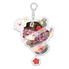 Anime Genshin Impact Figure Keychain Acrylic Hutao Xiao Ganyu Paimon Eula Kazuha Zhongli Ayaka Venti Keychain Keyring Trinket Y220413