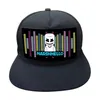 Berretto da baseball unisex con attivazione del suono attivato DJ LED Cappello lampeggiante con schermo staccabile per feste Cosplay Masquerade 220527