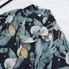 Sommar s pijama mujer tunn sektion kortärmad shorts stor blommig print pyjamas hem service damer för kvinnor 220329