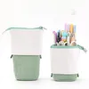 Pencil Case Stationery Storage Bags Pencil-box Solid Corduroy Retractable Smiple Style Organizer For Boys Girls LYX53