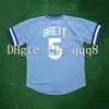 GlaVintage 1985 George Brett Baseball Jerseys 16 Bo Jackson 31 Bret Saberhagen 29 Mike Sweeney 6 Willie Wilson 11 Hal McRae Frank White