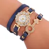 Montres-bracelets en gros mode femmes ancre montres luxe strass Wrap Bracelet montre Quartz robe montres-bracelets