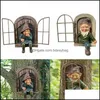 Garden Decorations Patio Lawn Home Ll Dwarf Old Man Statue Decoration Resin Scptures With Whit Otwep