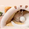 Diepe slaap kat bed huis grappige slak s mat bedden warme mand voor kleine honden kussen huisdier tent kennel levert 220323