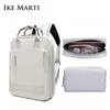 Ike Marti Women Backpacks Daypack School Bag Girl Fashion Sac a dos femme man防水充電15.6インチラップトップバックパック220517