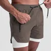 shorts de ginástica marrom