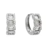 Hoop Huggie Round Baguette CZ Sparking Bling Cubic Zirconia Gioielli di moda Piccolo orecchino per le donneHoop Odet22