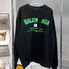 Factory Direct Sales 58% off Paris home bv green 2022 spring style color contrast letter printing round neck Pullover Sweater leisure simple men's and women's same style