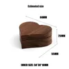 Wooden Jewelry Storage Boxes Blank DIY Engraving Wedding Retro Heart Shaped Ring Box Creative Gift Packaging Supplies RRA13061