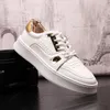 Luxe Designer Trouwjurk Party Schoenen Lace Up Dikke Bodem Witte Casual Sneakers Lente Herfst Ronde Teen Vulcanized Business Drijvende Lopen Loafers