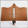 Couvertures Textiles de maison Jardin 18Style Baseball Couverture Football Football Softball À Capuche 3D Imprimé Sport Sherpa Enfants Adts Peluche Cape Serviette