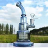 9 pouces Multi Couches Gâteau Bleu Pipes À Tabac Deux Couches Filtre Verre Épais Bongs À Eau Fumer Cire Pipe À Eau Narguilé Accessoires Avec Bol De 14mm