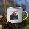 Night Forest Mountain Print Emamel Creative Coffee Tea Water Milk Cups Camping Mugs Handle Drinkware Vacation Handing Mug Gifts 220617