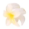 Korea lily form hårklo för kvinnor bohemia klämmor plumeria blommor hårklipp hästsvans hårnålar bad barrette semester hawaii huvudstycken