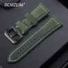 수제 4 컬러 시계 액세서리 빈티지 정품 미친 말 가죽 20mm 22mm 24mm 26mm watchband 시계 시계 시계 밴드 220507