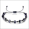 Link cadeia pulseira de joias de joias colorf colorf mal azul olho link link de corda sortuda de cristal para mulheres meninas entrega 2021 cmfwz