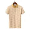 % 100 Pamuklu Erkek Polo Gömlek Lüks Patchwork Mektubu Baskı Erkek Polos Giyim Yüksek Sokak Kısa Kollu Tees Üstleri Moda İş Rahat Yaz T Shirt