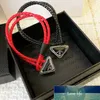 Fashion classique triangle mark bracelet bracelet bracelet Bracelets réglables bracelets rouge noir deux couleurs conception personnalisée