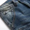 2022 Jeans patchwork da uomo punk estivi Pantaloni in cotone denim slim fit retrò hip-hop Pantaloni casual urbani a vita media alla moda