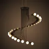 Pendant Lamps Creative Art Loft Retro Spiral Stairs Chandelier Living Room Bar Study Office LampPendant