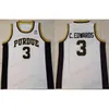 XFRSP Purdue Fourdue 3 Carsen Edwards V-Neck Koszykówka Okrągły Kołnierz Jersey Czarny Biały Złoty Mężczyźni Młodzież Kid Szyte Koszulki