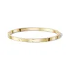 Bangle smyckesdesigners armband armband rosguld platinbangles jubileumsgåva titan stål vuxen 3,65 mm armband för kvinnor trendiga B6047417