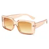 Lunettes de soleil rétro rectangulaires pour femmes, tendance, classique, monture carrée épaisse, Protection UV400