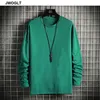 15 Colors Autumn New Soft Comfort T-Shirt Men 100% Cotton T Shirt Long Sleeve O-Neck Solid Color Daily Casual Basic T-Shirts 210412
