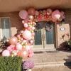 Ghirlanda di palloncini in oro rosa Decorazione di nozze Arco Baby Shower Decorazioni per feste di compleanno Decorazioni per la casa Decorazioni di compleanno 220225