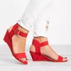 Été femmes sandales compensées chaussures décontractées boucle sangle romaine Sandalias Mujer plate-forme sandale ghnn7 220608