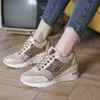 Kledingschoenen sneakers mode wig platform mesh sportschoenen vrouwen vat casual single schoenen sandalen 220714