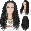 24inches Curly Synthetic Lace Front Wig Simulation Human Hair Lace Frontal Wigs CX-18765