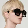 2022 New European and American Square Hollow Sunglasses Street Shot Xiu.com Red Same Style Plain Sunglasses High-Grade Glasses