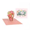 3D Up Flower Card Flora Greeting Card for Birthday Mothers Father's Day Graduation Wedding Anniversary Get Well Sympathy