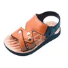 Barn sandaler pojkar non slip läder sommar baby flickor sko platt strandskor 2 5y f0073 220525