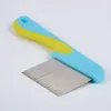 Уход за домашними животными Grooming Flaes Combs с длинной ручкой для удаления волос Terminator Gomminator Goms Goms для лечения головы зубы из нержавеющей стали